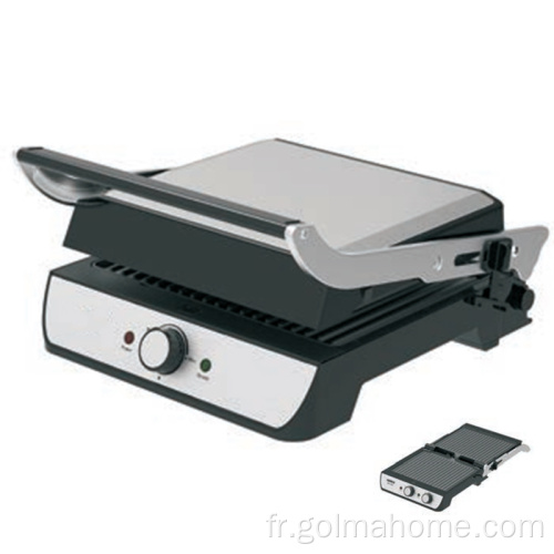 2000W 4 tranches 180 degrés ouvert couvercle en acier inoxydable presse à sandwich électrique grill/contact grill panini Maker